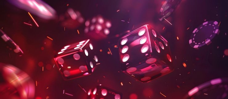aurahoki daftar Lightning Dice cage with three dice in transparent container